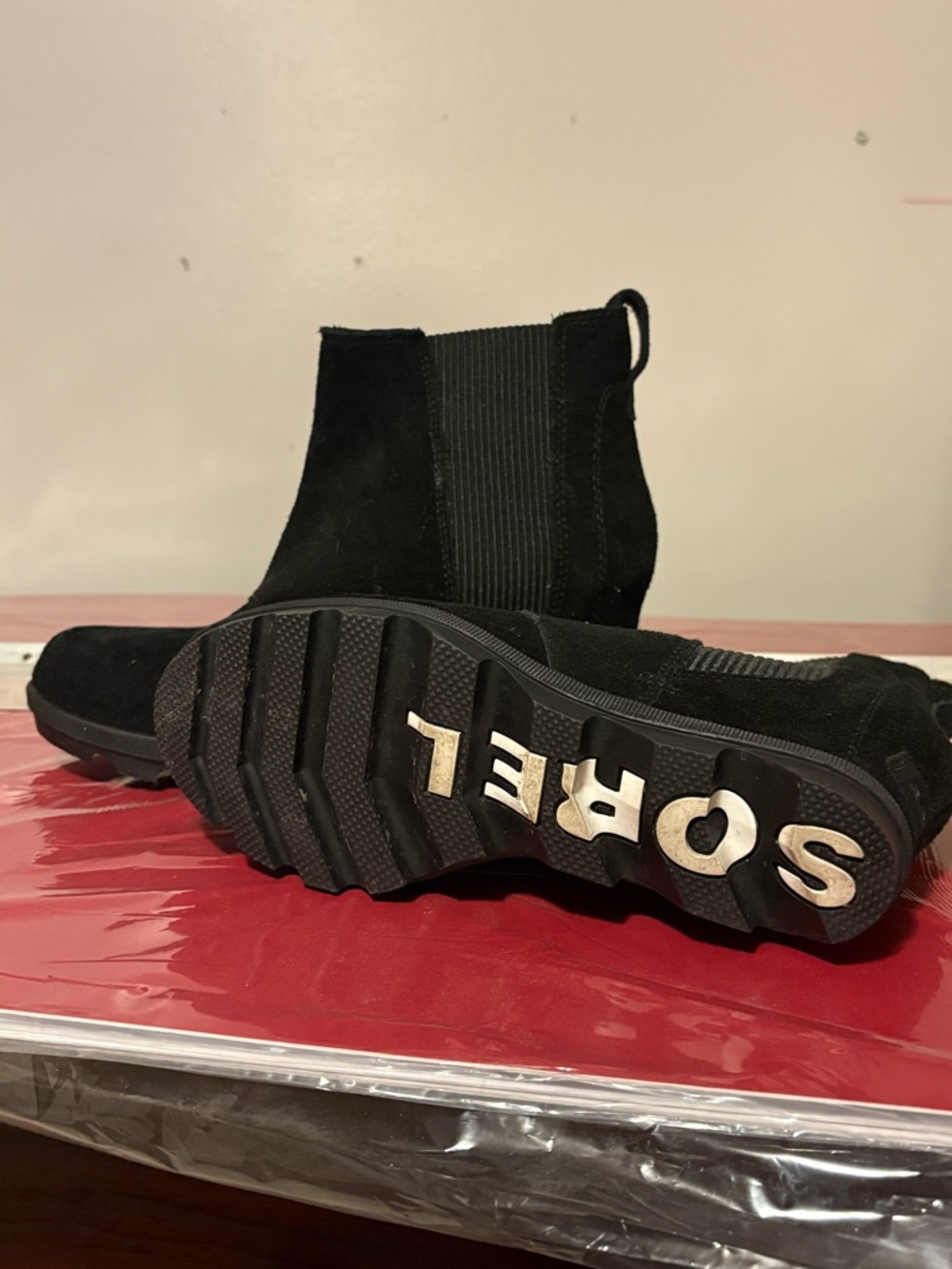 Sorel Black Suede Ankle Chelsea Boot